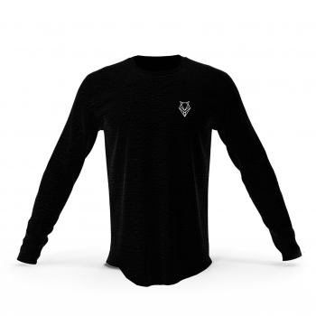 T-shirt Manga Longa Slim Masculina - 100% Algodão Egípcio Pettenati Preto