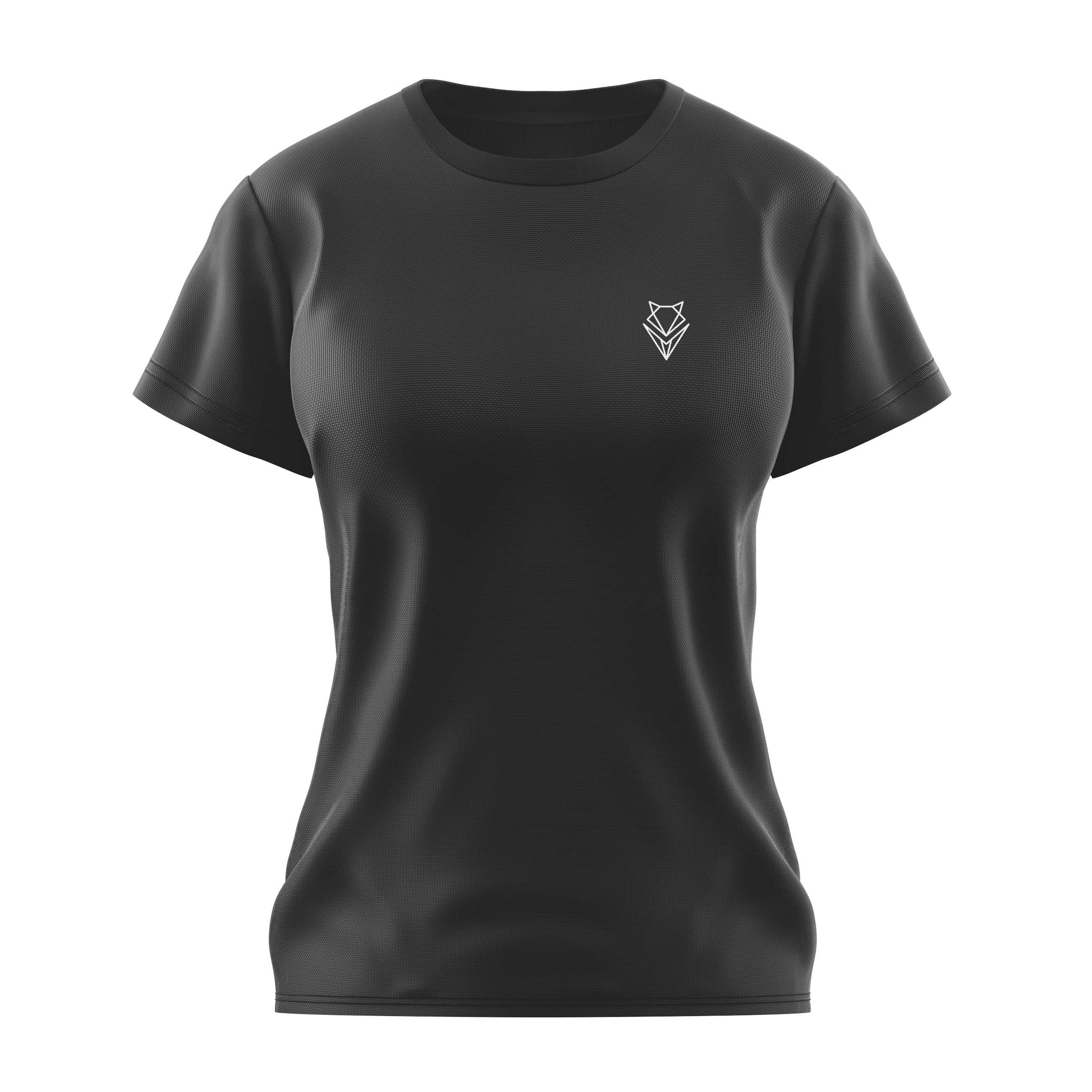 T-Shirt Aeon Gola Redonda Feminina 100% Algodão Egípcio Petenatti - Preta